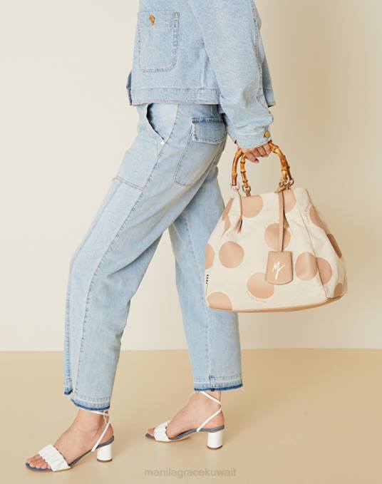 Manila Grace شنطة نحيف رمادي داكن حقيبة قماش متوسطة الحجم من Pois Jasmine Z2TJ531