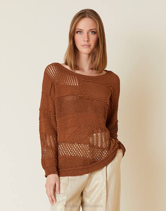 Manila Grace ملابس نحيف بني الجوز سترة كبيرة الحجم مصنوعة من مزيج القطن المتماسك المفتوح Z2TJ110 Manila Grace ملابس نحيف بني الجوز سترة كبيرة الحجم مصنوعة من مزيج القطن المتماسك المفتوح Z2TJ110