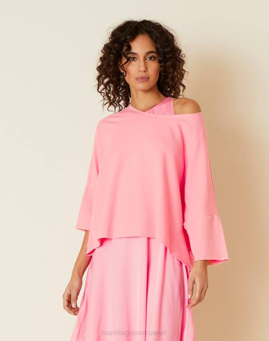 Manila Grace ملابس نحيف لون القرنفل سترة قطنية قصيرة Z2TJ202