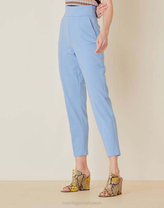 Manila Grace ملابس نحيف الغبار الأزرق سراويل مدببة Z2TJ460