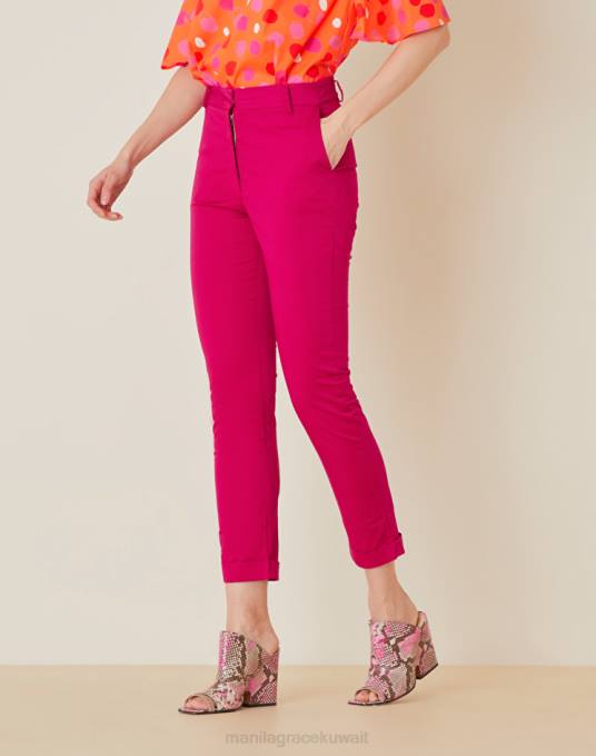 Manila Grace ملابس نحيف الكوبية تشينو من القطن الساتان Z2TJ469