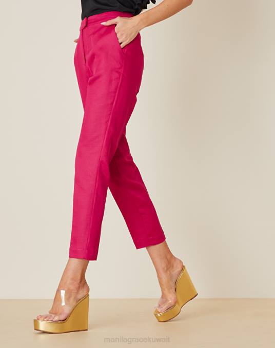 Manila Grace ملابس نحيف الكوبية بنطال نيويورك من مزيج الفسكوز Z2TJ484