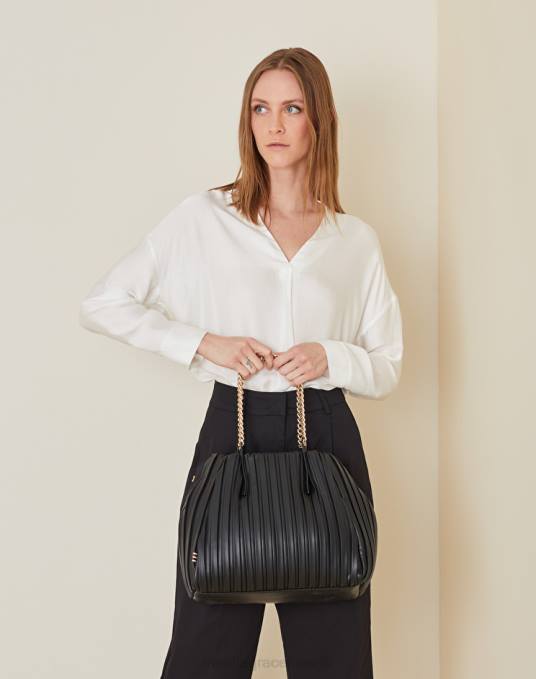 Manila Grace شنطة نحيف أسود حقيبة ياسمين بليس المتوسطة Z2TJ489