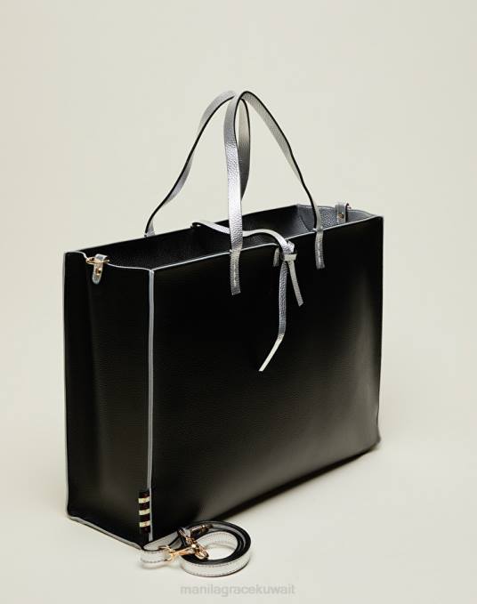 Manila Grace شنطة نحيف أسود حقيبة فيليسيا نسخة 