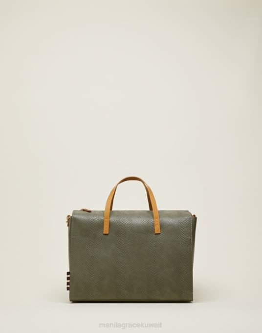 Manila Grace شنطة نحيف الأخضر العسكري حقيبة حالة فرانشيسكا Z2TJ512