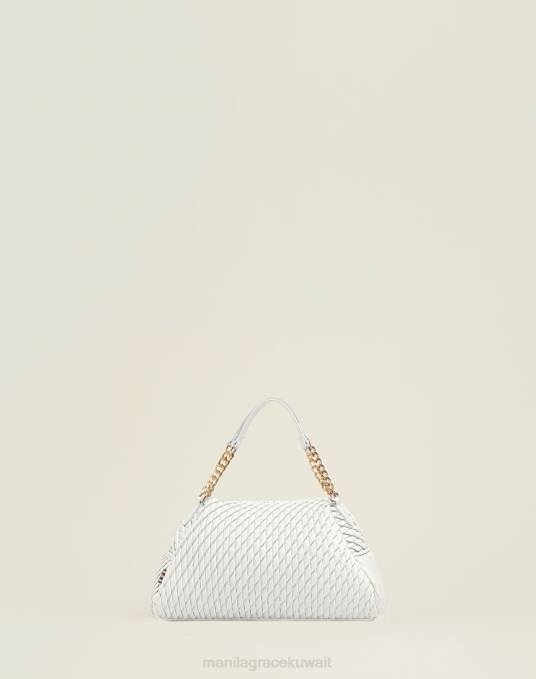 Manila Grace شنطة نحيف أبيض حقيبة متوسطة التوليب Z2TJ515