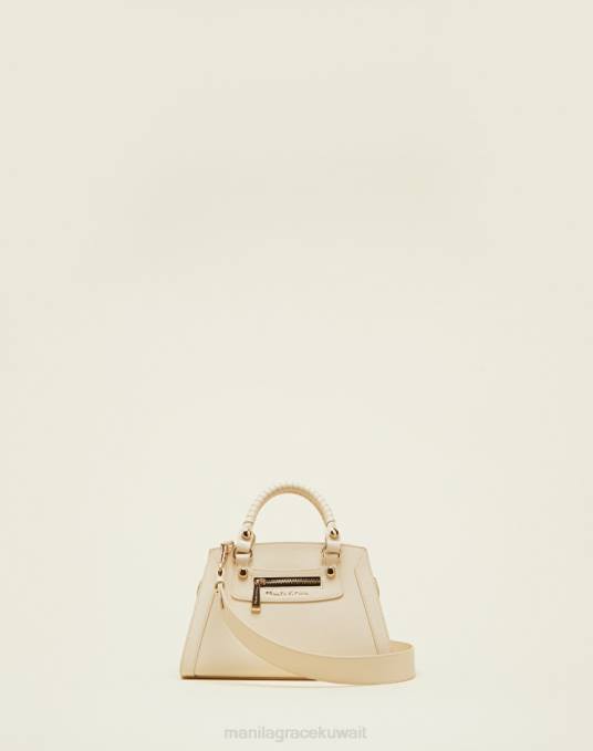 Manila Grace شنطة نحيف حليب ابيض حقيبة ميراما صغيرة Z2TJ519
