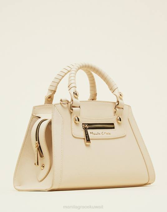 Manila Grace شنطة نحيف حليب ابيض حقيبة ميراما صغيرة Z2TJ519