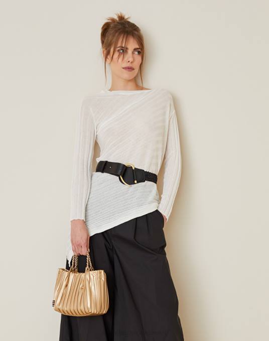 Manila Grace شنطة نحيف ذهب حقيبة صغيرة الياسمين Z2TJ521