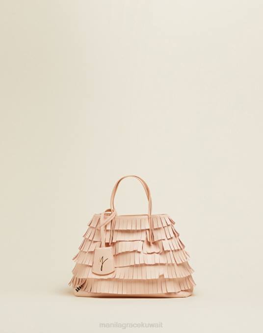 Manila Grace شنطة نحيف لون القرنفل حقيبة صغيرة فرينج الياسمين Z2TJ535