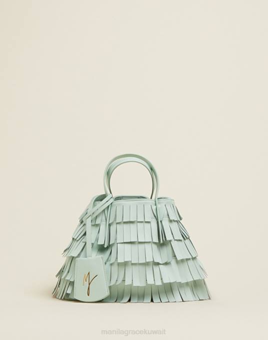 Manila Grace شنطة نحيف الماء الأخضر حقيبة فرينج الياسمين المتوسطة Z2TJ537