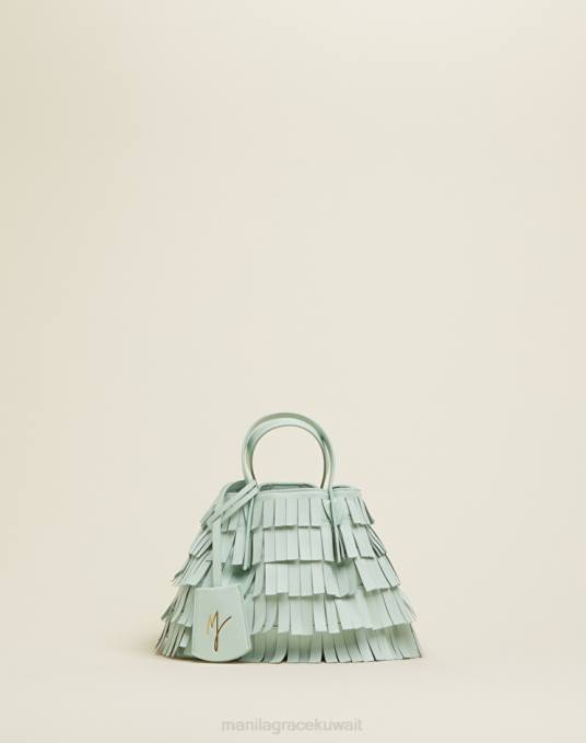 Manila Grace شنطة نحيف الماء الأخضر حقيبة فرينج الياسمين المتوسطة Z2TJ537