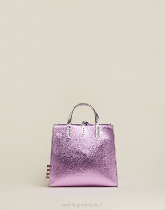 Manila Grace شنطة نحيف لون القرنفل حقيبة فيليسيا الصغيرة نسخة "براءة الاختراع". Z2TJ542