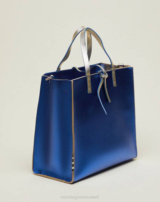 Manila Grace شنطة نحيف محيط أزرق حقيبة فيليسيا المتوسطة نسخة 