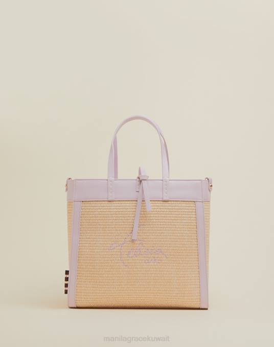 Manila Grace شنطة نحيف الرمال / الخزامى حقيبة فيليسيا متوسطة Z2TJ550