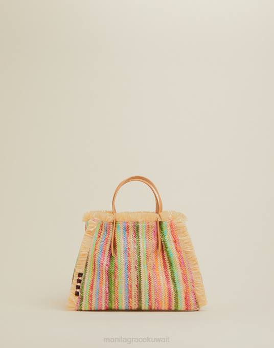 Manila Grace شنطة نحيف البرتقالي دوريس كيس صغير القش Z2TJ552