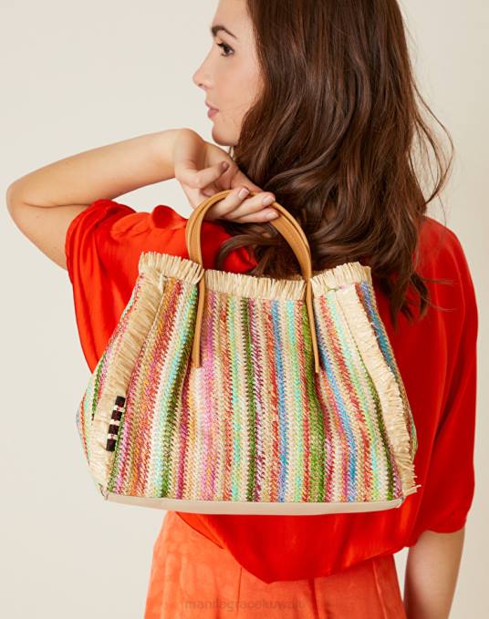 Manila Grace شنطة نحيف البرتقالي دوريس كيس صغير القش Z2TJ552