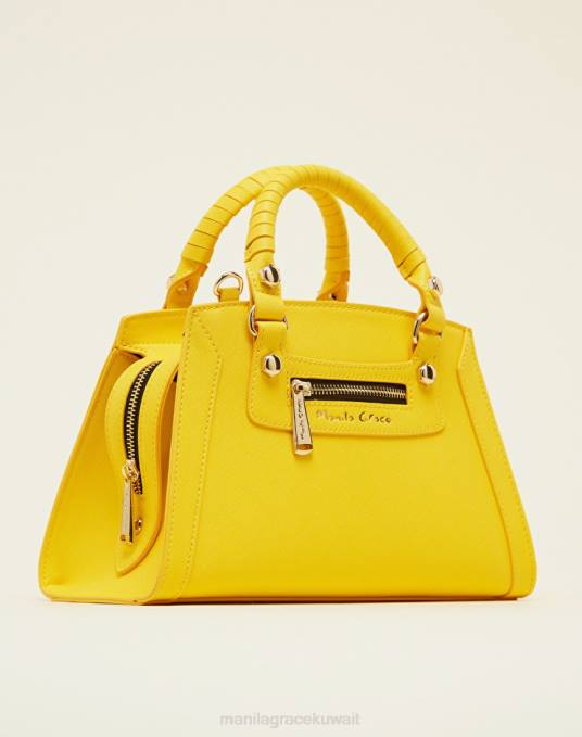 Manila Grace شنطة نحيف أصفر حقيبة ميراما متوسطة Z2TJ562