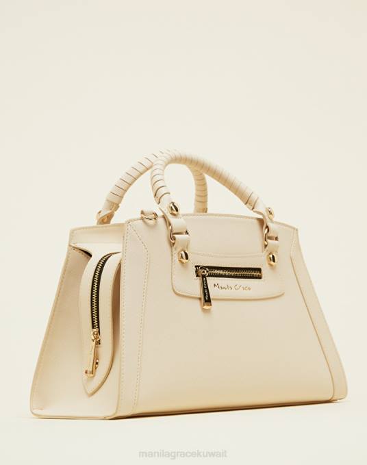Manila Grace شنطة نحيف حليب ابيض وسيلة التسوق ميراما Z2TJ563