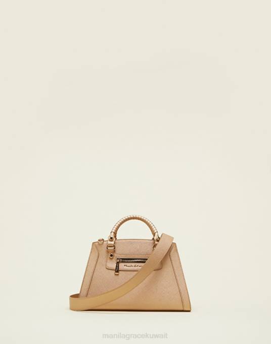 Manila Grace شنطة نحيف ذهب حقيبة ميراما متوسطة Z2TJ564