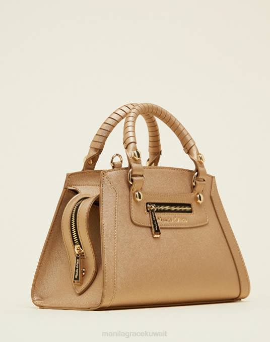 Manila Grace شنطة نحيف ذهب حقيبة ميراما صغيرة Z2TJ566