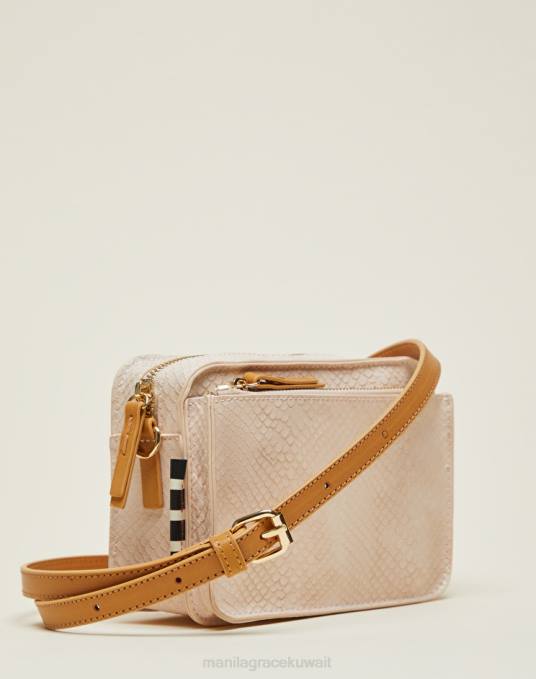 Manila Grace شنطة نحيف مسحوق وردي حقيبة كروس فلوريدا الصغيرة Z2TJ571