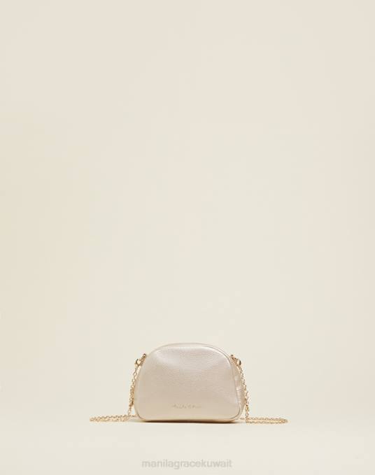 Manila Grace شنطة نحيف ذهب حقيبة صغيرة مع حزام الكتف Z2TJ572