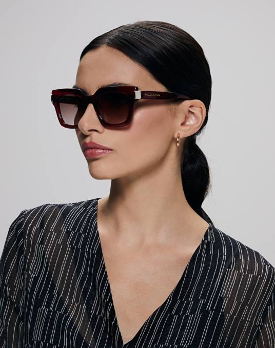 Manila Grace ملحق نحيف بوردو النظارات الشمسية المربعة Z2TJ583