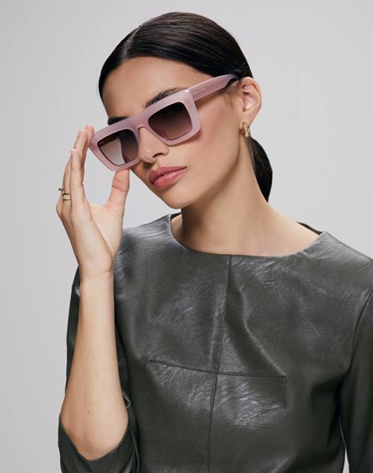 Manila Grace ملحق نحيف مسحوق وردي النظارات الشمسية المربعة Z2TJ586