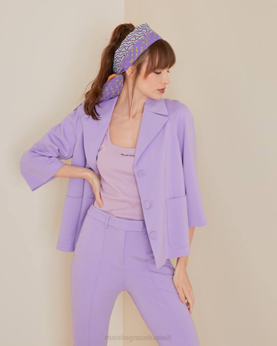 Manila Grace ملحق نحيف الفيروز وشاح شيفون مربع Z2TJ621