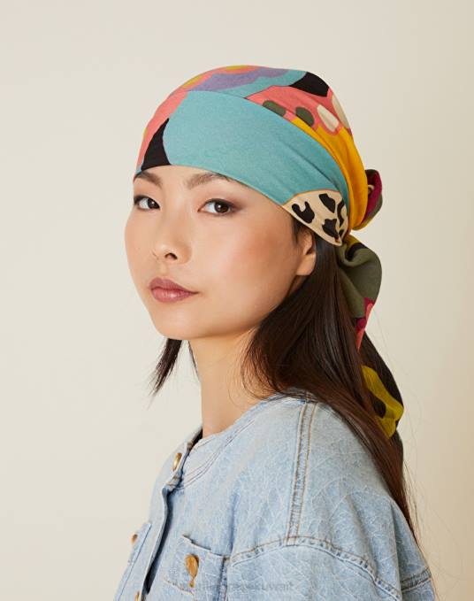 Manila Grace ملحق نحيف أصفر وشاح بطبعة زهور من الفوال الفيسكوز Z2TJ623