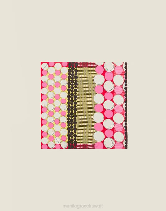 Manila Grace ملحق نحيف أحمر فولار مطبوع بنسيج قطني طويل Z2TJ636