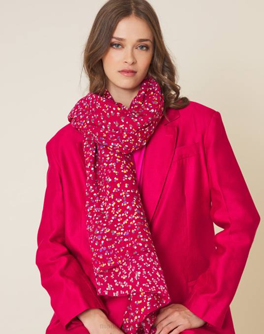 Manila Grace ملحق نحيف الكوبية وشاح أرجوحة من الفوال القطني مع طباعة قصاصات ملونة Z2TJ638