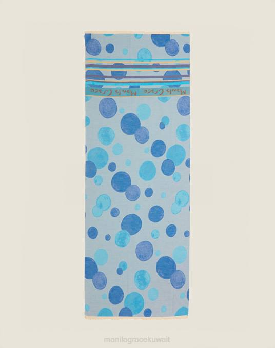 Manila Grace ملحق نحيف أزرق فاتح وشاح الجاكار Z2TJ642