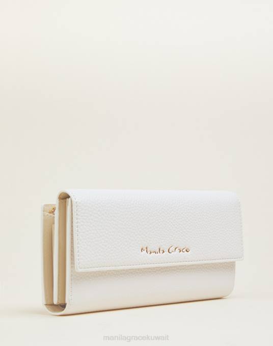 Manila Grace شنطة نحيف حليب ابيض محفظة بجيب متوسط Z2TJ689