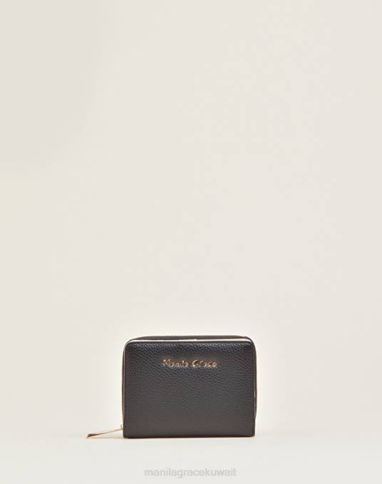 Manila Grace شنطة نحيف أسود محفظة صغيرة بسحاب Z2TJ690