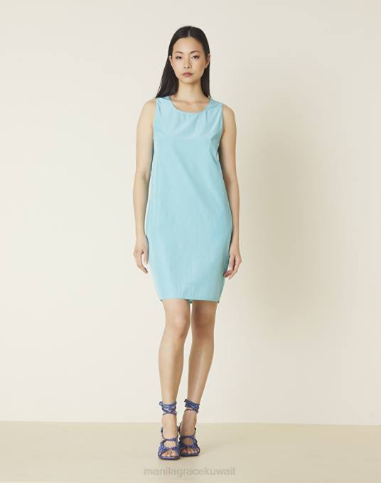 Manila Grace ملابس نحيف الفيروز فستان قصير Z2TJ77