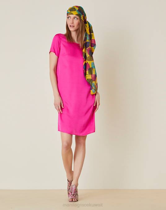 Manila Grace ملابس نحيف com.fuxia فستان واسع من الفيسكوز Z2TJ31