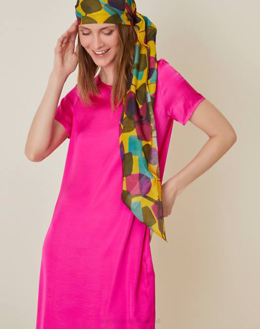 Manila Grace ملابس نحيف com.fuxia فستان واسع من الفيسكوز Z2TJ31