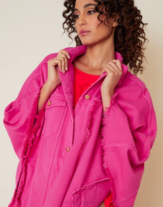 Manila Grace ملابس نحيف com.fuxia سترة كيب قطنية كبيرة الحجم Z2TJ349