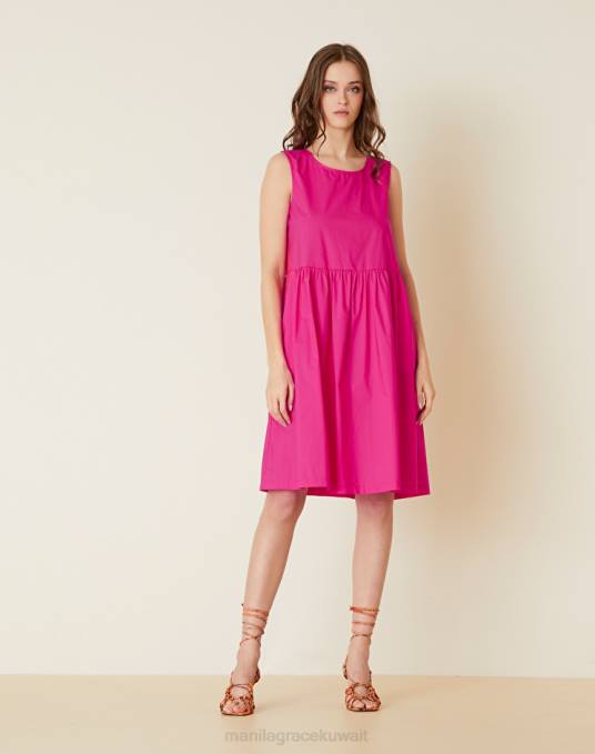 Manila Grace ملابس نحيف com.fuxia فستان قطن قصير Z2TJ54