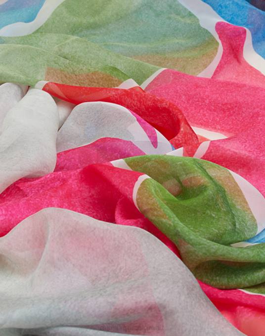 Manila Grace ملحق نحيف com.fuxia وشاح شيفون مطبوع Z2TJ661