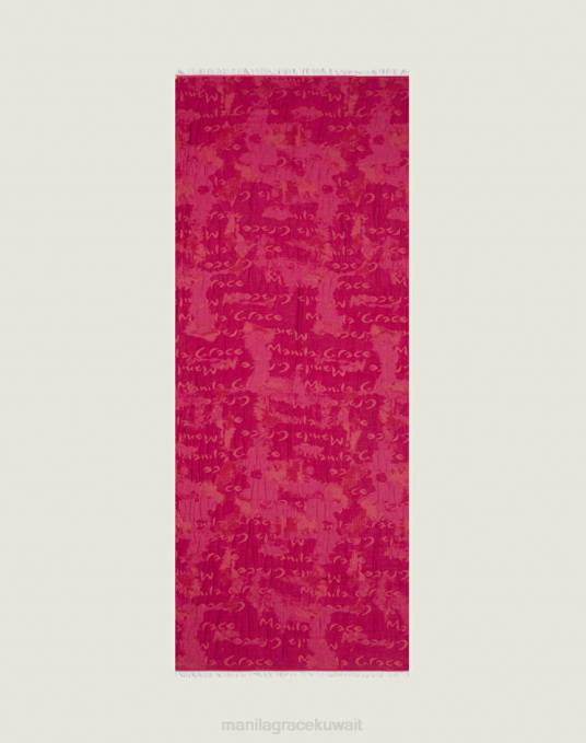 Manila Grace ملحق نحيف com.fuxia وشاح من مزيج المودال والفسكوز مع الشعار Z2TJ667