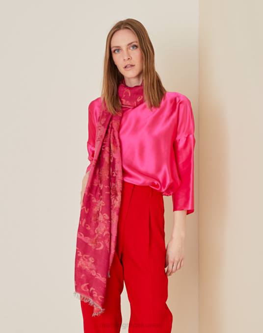 Manila Grace ملحق نحيف com.fuxia وشاح من مزيج المودال والفسكوز مع الشعار Z2TJ667