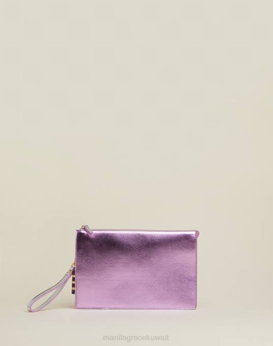 Manila Grace شنطة نحيف لون القرنفل pochette federica نسخة "مصفحة". Z2TJ548