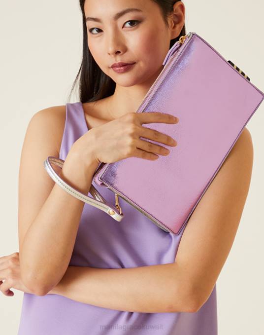 Manila Grace شنطة نحيف لون القرنفل pochette federica نسخة 